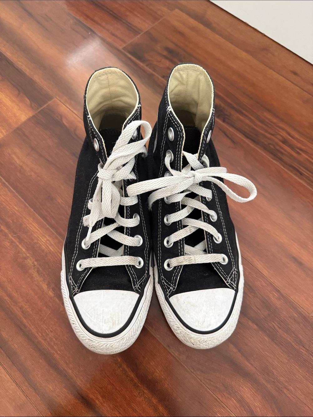 Converse Black and White High-Top Canvas Sneakers